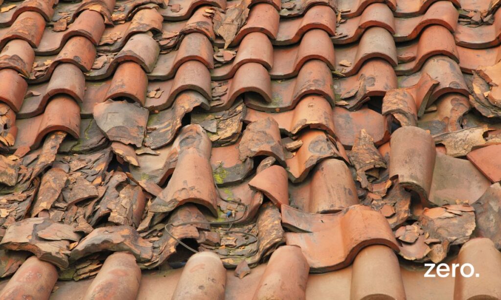 placas fibrocimento telhas telhado partido