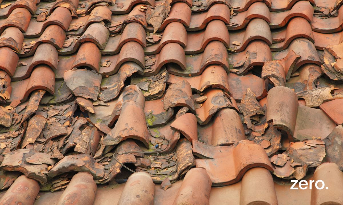 placas fibrocimento telhas telhado partido